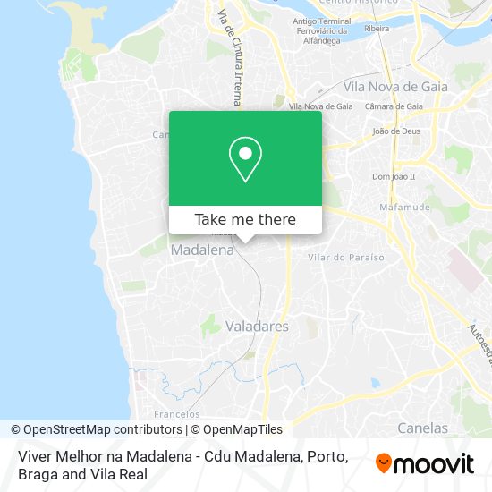 Viver Melhor na Madalena - Cdu Madalena map