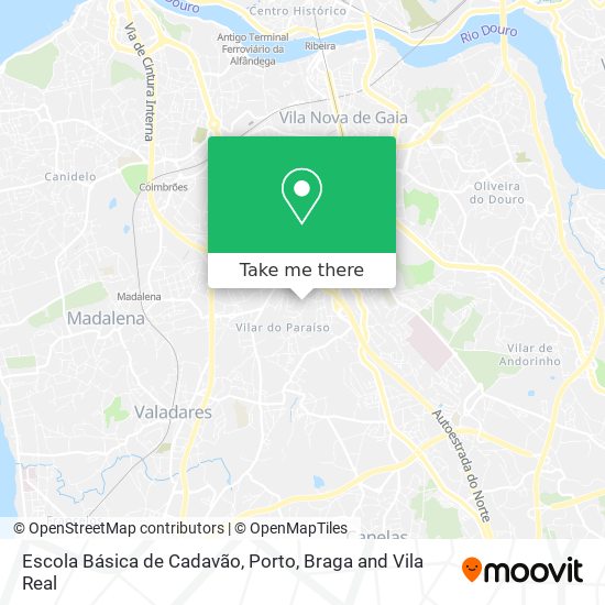 Escola Básica de Cadavão map