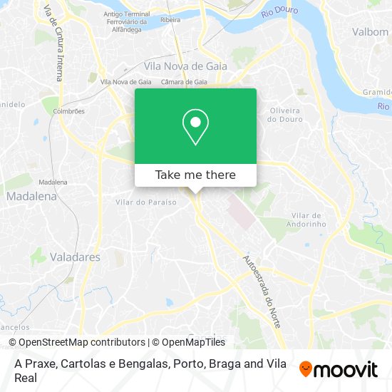 A Praxe, Cartolas e Bengalas mapa
