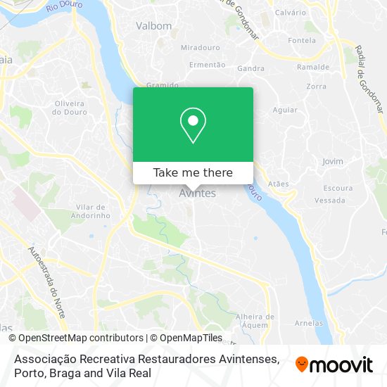 Associação Recreativa Restauradores Avintenses map