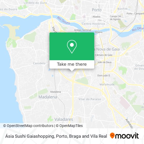 Ásia Sushi Gaiashopping map