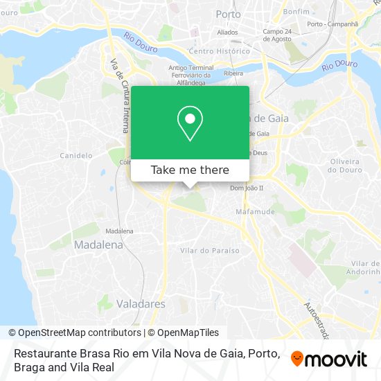 Restaurante Brasa Rio em Vila Nova de Gaia map