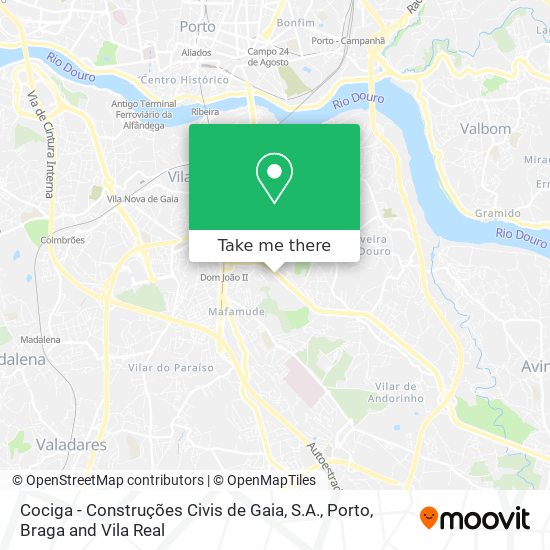 Cociga - Construções Civis de Gaia, S.A. map