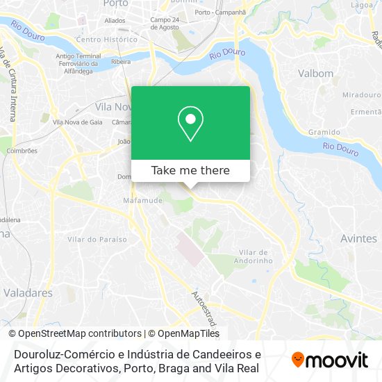 Douroluz-Comércio e Indústria de Candeeiros e Artigos Decorativos mapa