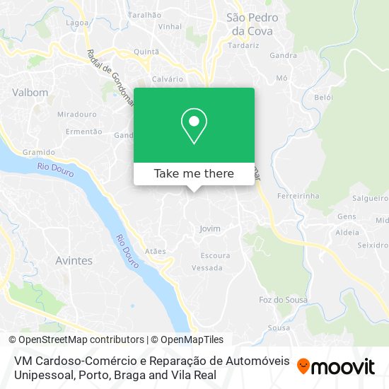VM Cardoso-Comércio e Reparação de Automóveis Unipessoal map