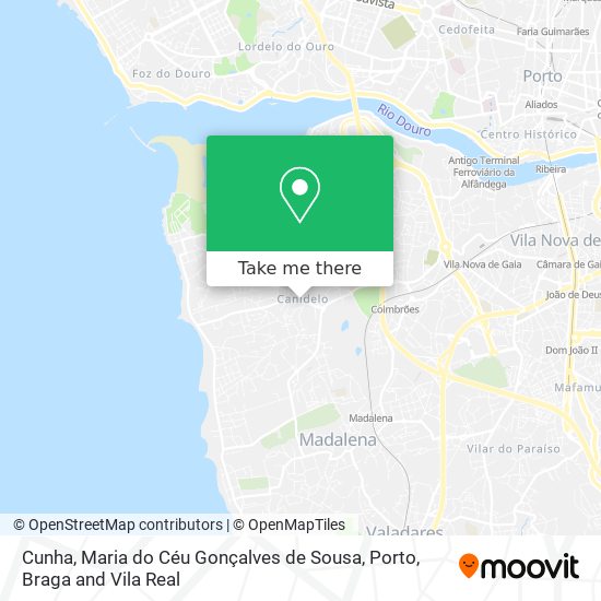 Cunha, Maria do Céu Gonçalves de Sousa map