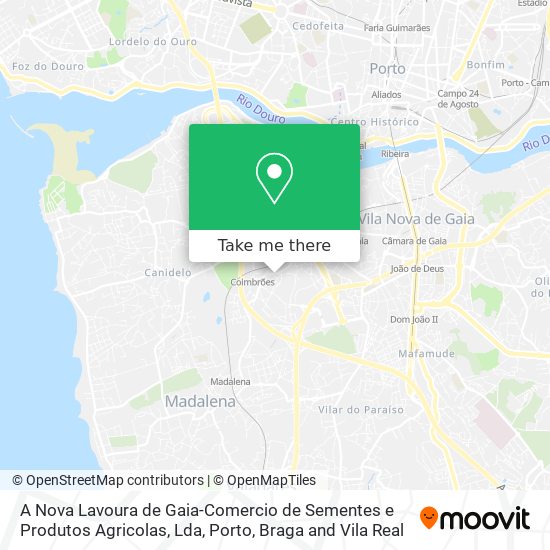 A Nova Lavoura de Gaia-Comercio de Sementes e Produtos Agricolas, Lda map