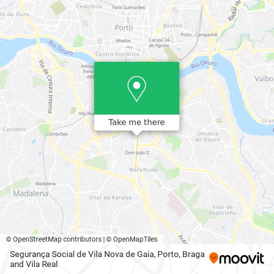 Segurança Social de Vila Nova de Gaia map
