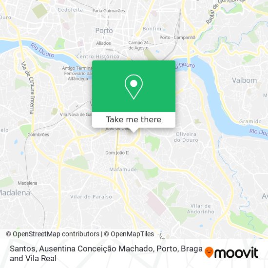 Santos, Ausentina Conceição Machado map