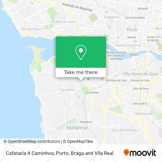 Cafetaria 4 Caminhos map