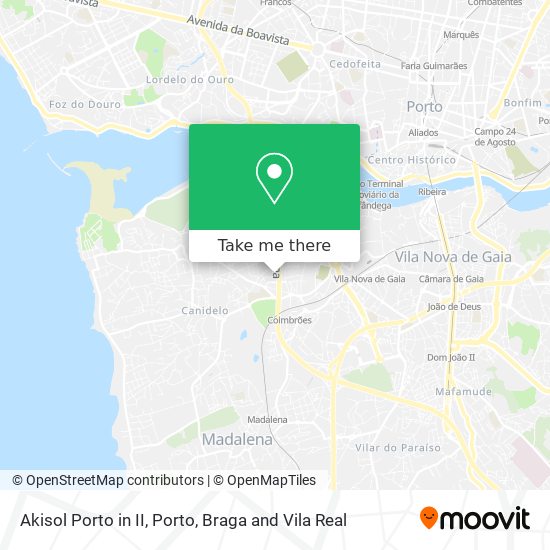 Akisol Porto in II map
