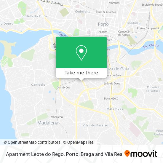 Apartment Leote do Rego map