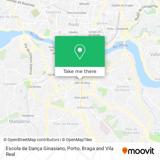 Escola de Dança Ginasiano mapa