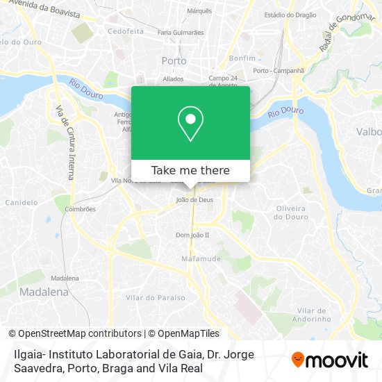 Ilgaia- Instituto Laboratorial de Gaia, Dr. Jorge Saavedra map