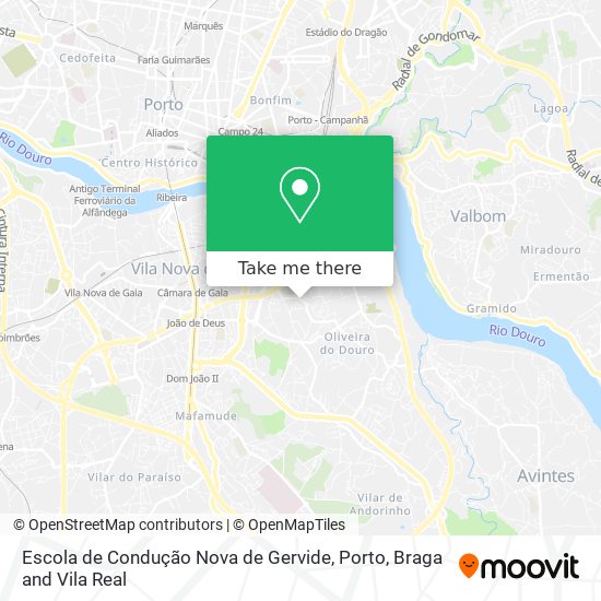 Escola de Condução Nova de Gervide mapa