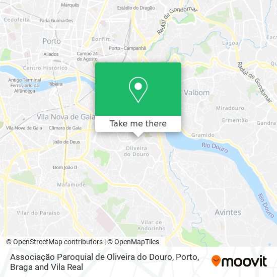 Associação Paroquial de Oliveira do Douro map