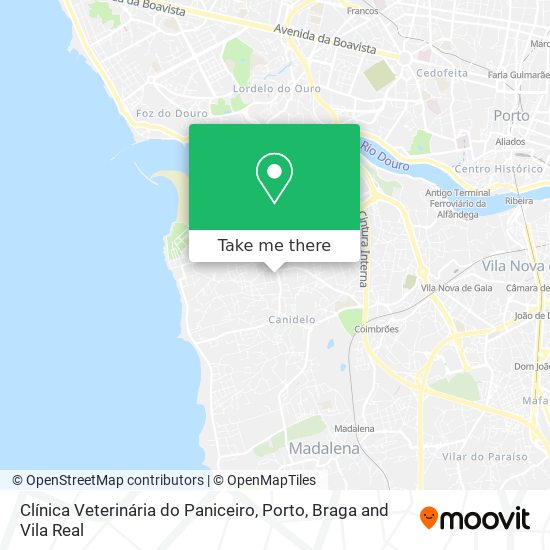 Clínica Veterinária do Paniceiro map