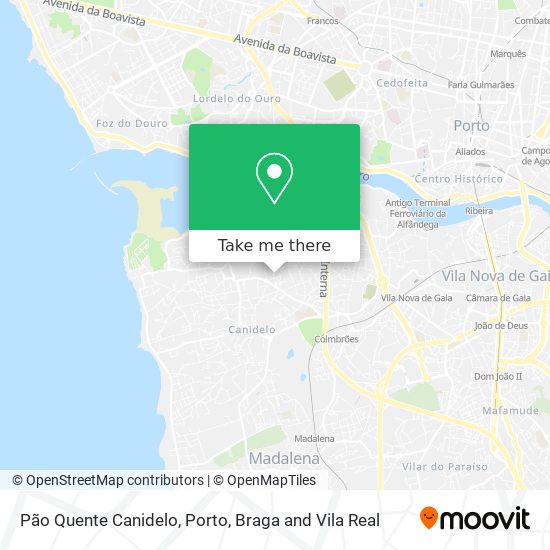 Pão Quente Canidelo map