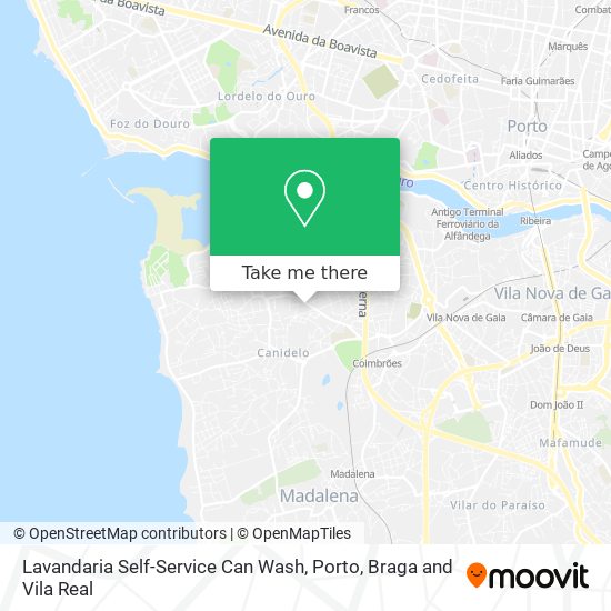 Lavandaria Self-Service Can Wash map