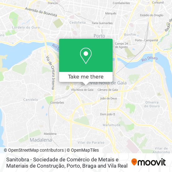 Sanitobra - Sociedade de Comércio de Metais e Materiais de Construção map