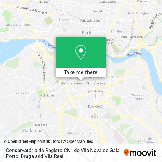 Conservatória do Registo Civil de Vila Nova de Gaia map