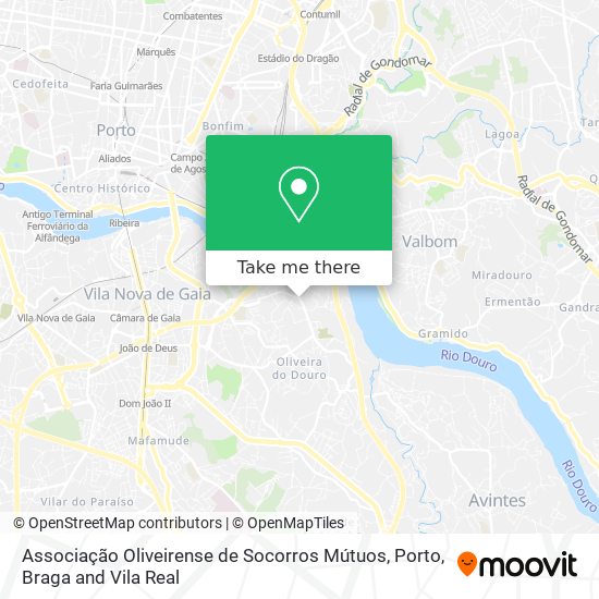 Associação Oliveirense de Socorros Mútuos map