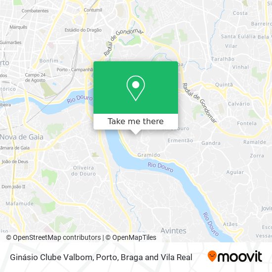 Ginásio Clube Valbom map