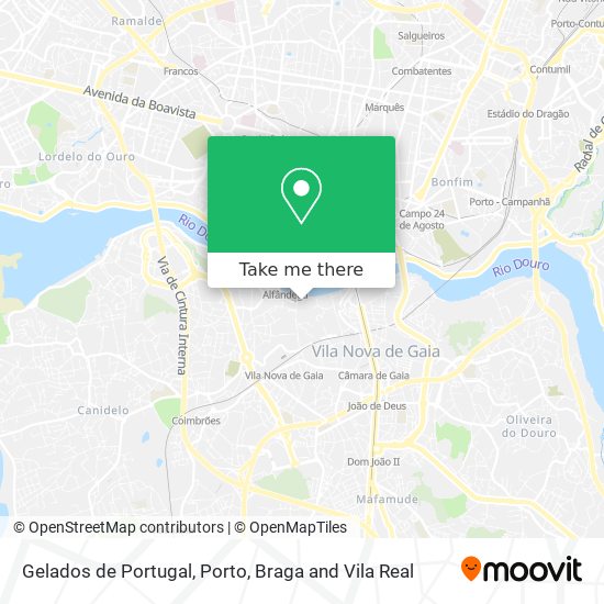 Gelados de Portugal map