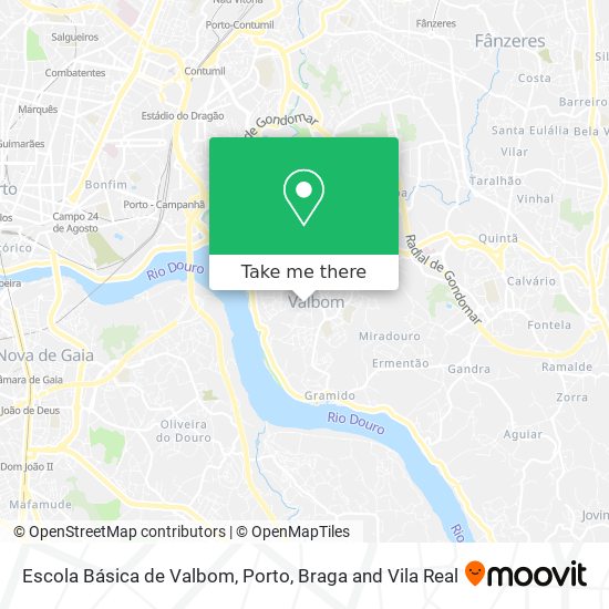 Escola Básica de Valbom map