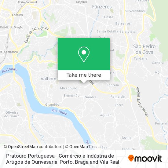 Pratouro Portuguesa - Comércio e Indústria de Artigos de Ourivesaria map