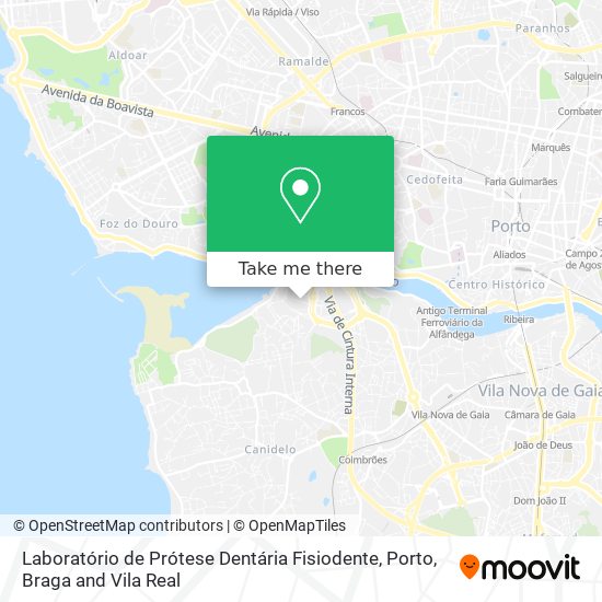 Laboratório de Prótese Dentária Fisiodente mapa