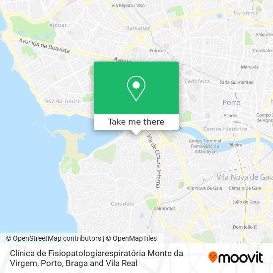 Clínica de Fisiopatologiarespiratória Monte da Virgem map