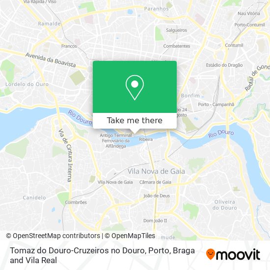 Tomaz do Douro-Cruzeiros no Douro map