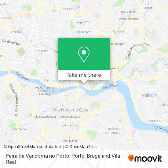 Feira da Vandoma no Porto mapa