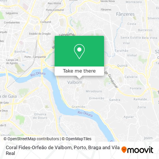 Coral Fides-Orfeão de Valbom mapa