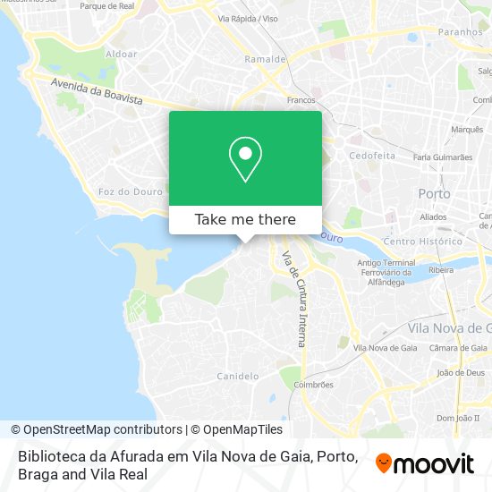 Biblioteca da Afurada em Vila Nova de Gaia map