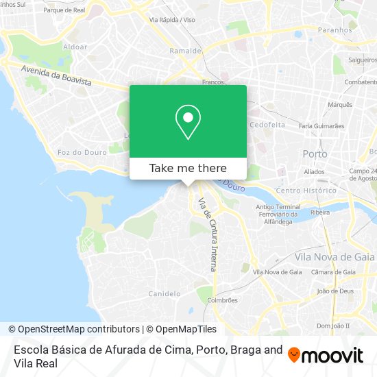 Escola Básica de Afurada de Cima map