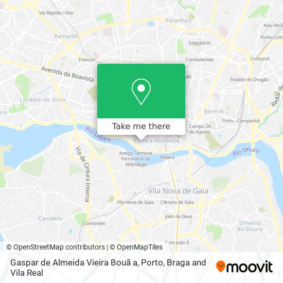 Gaspar de Almeida Vieira Bouã a mapa