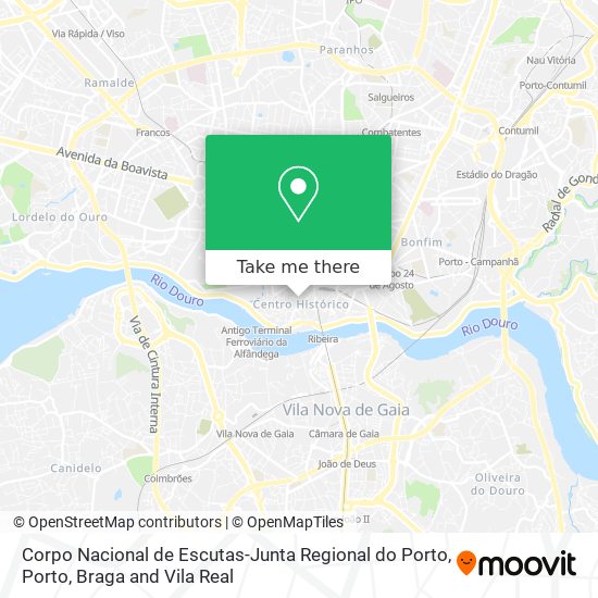 Corpo Nacional de Escutas-Junta Regional do Porto map