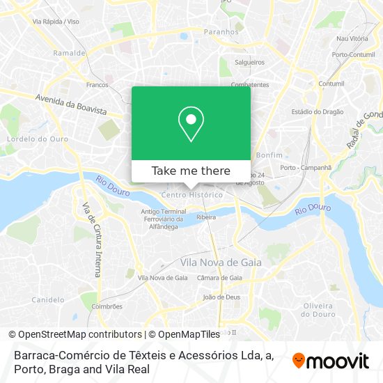 Barraca-Comércio de Têxteis e Acessórios Lda, a mapa