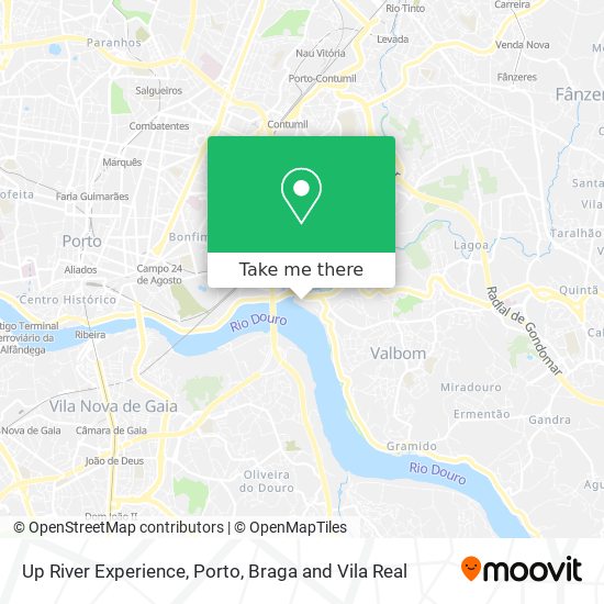 Up River Experience map