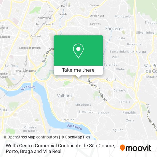 Well's Centro Comercial Continente de São Cosme map