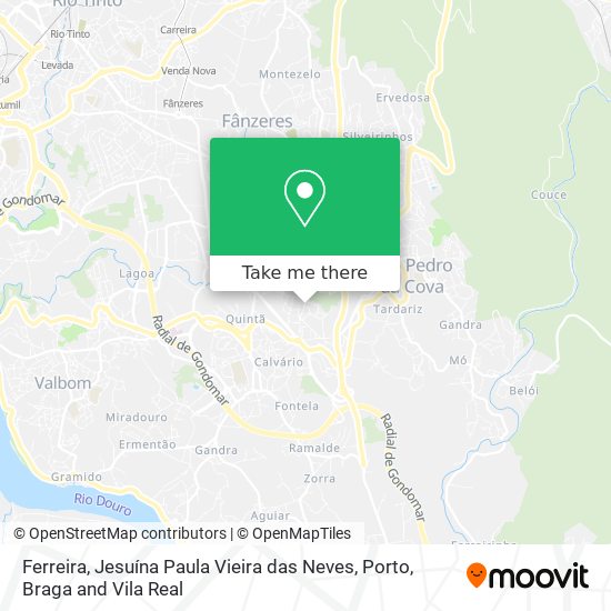 Ferreira, Jesuína Paula Vieira das Neves mapa