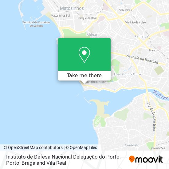 Instituto de Defesa Nacional Delegação do Porto mapa