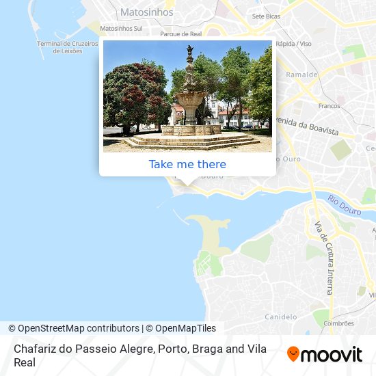 Chafariz do Passeio Alegre mapa