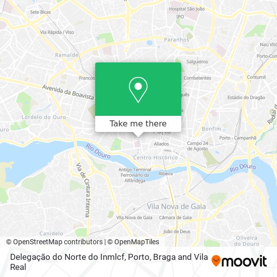 Delegação do Norte do Inmlcf mapa