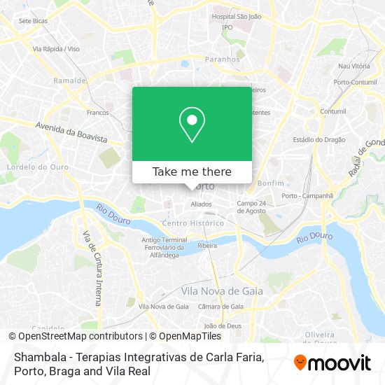 Shambala - Terapias Integrativas de Carla Faria mapa