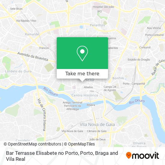 Bar Terrasse Elisabete no Porto map