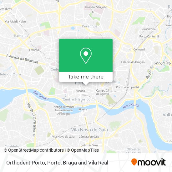 Orthodent Porto map