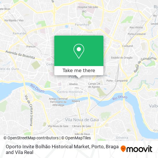 Oporto Invite Bolhão Historical Market map